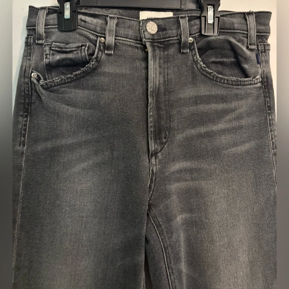 McGuire Womens 29 Cropped Flare Black Denim Jeans 100% Cotton Mid-rise 26 inseam